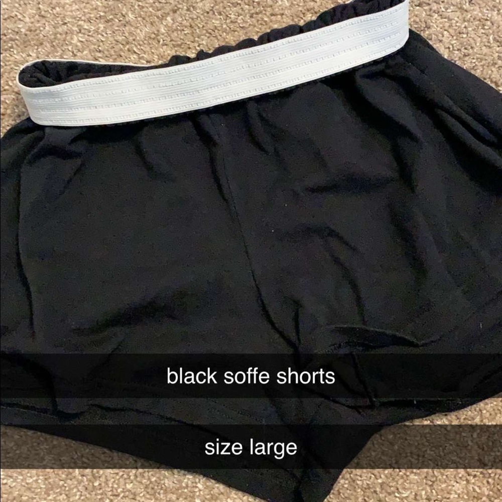 black shorts